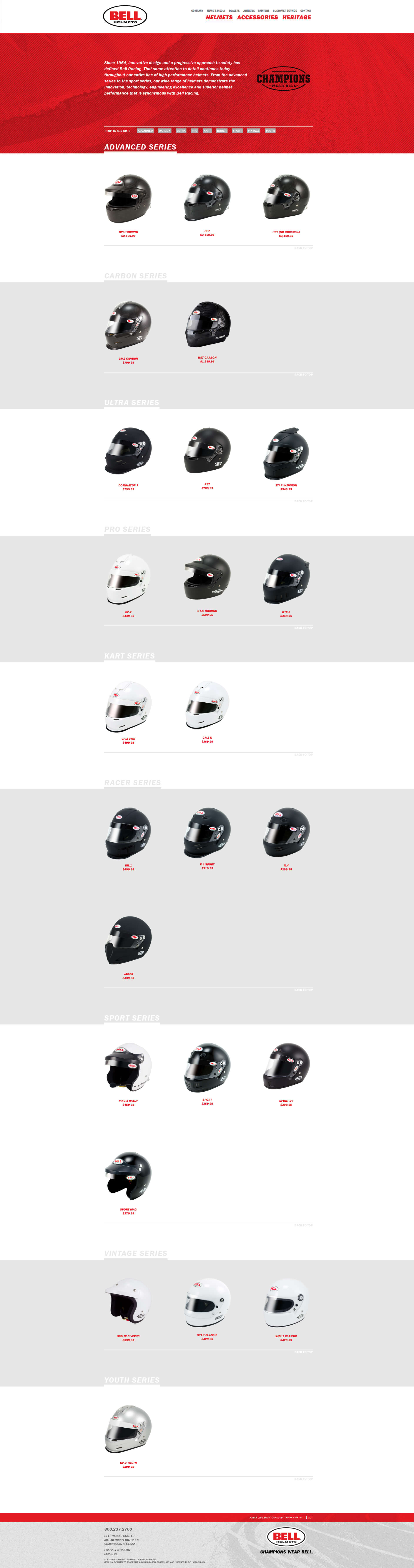 Bell Racing USA - Website & Online Store