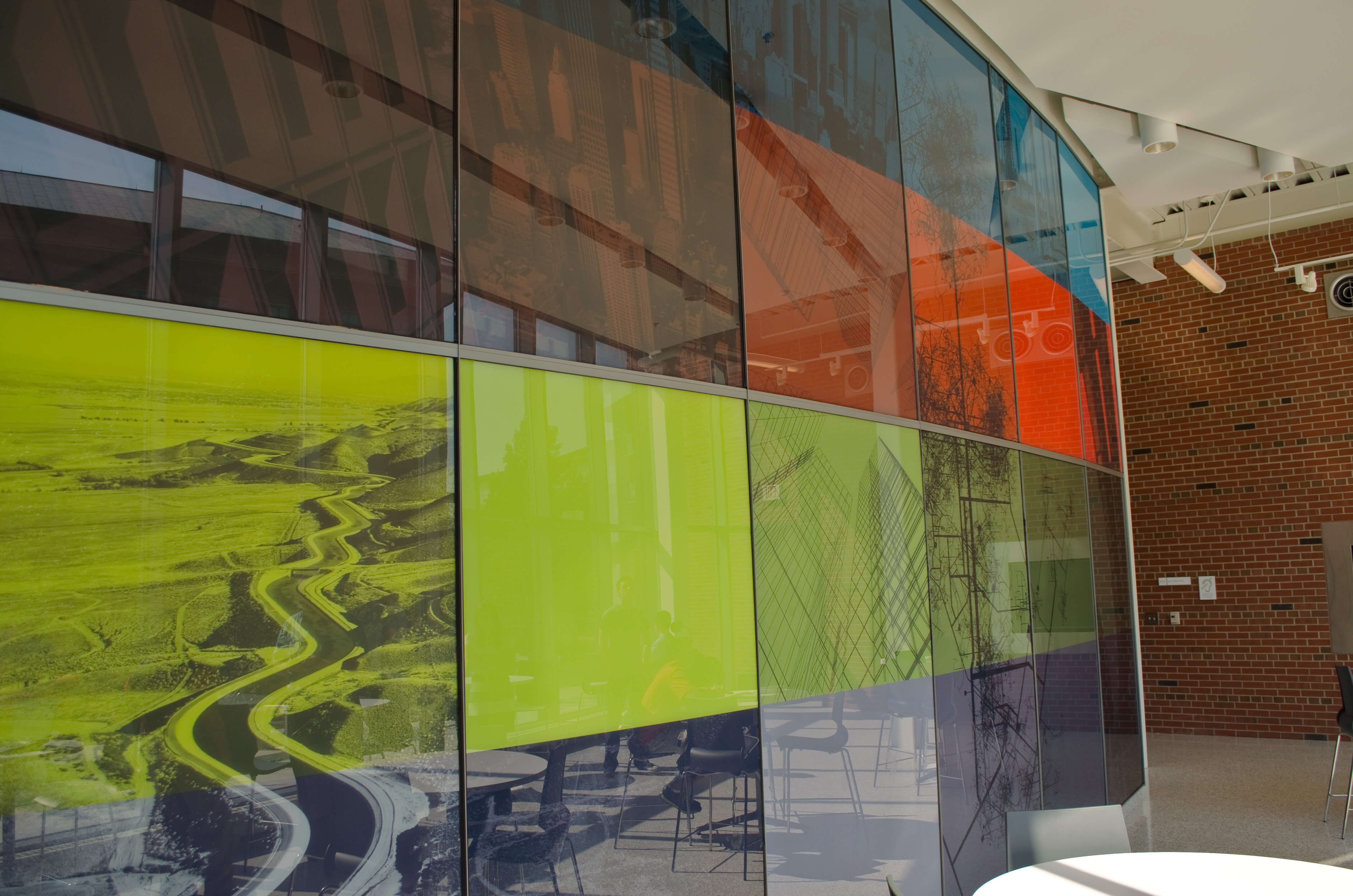 University of Illinois at Urbana-Champaign | College of Environmental and Civil Engineering | Yeh Center Glass Wall Feature