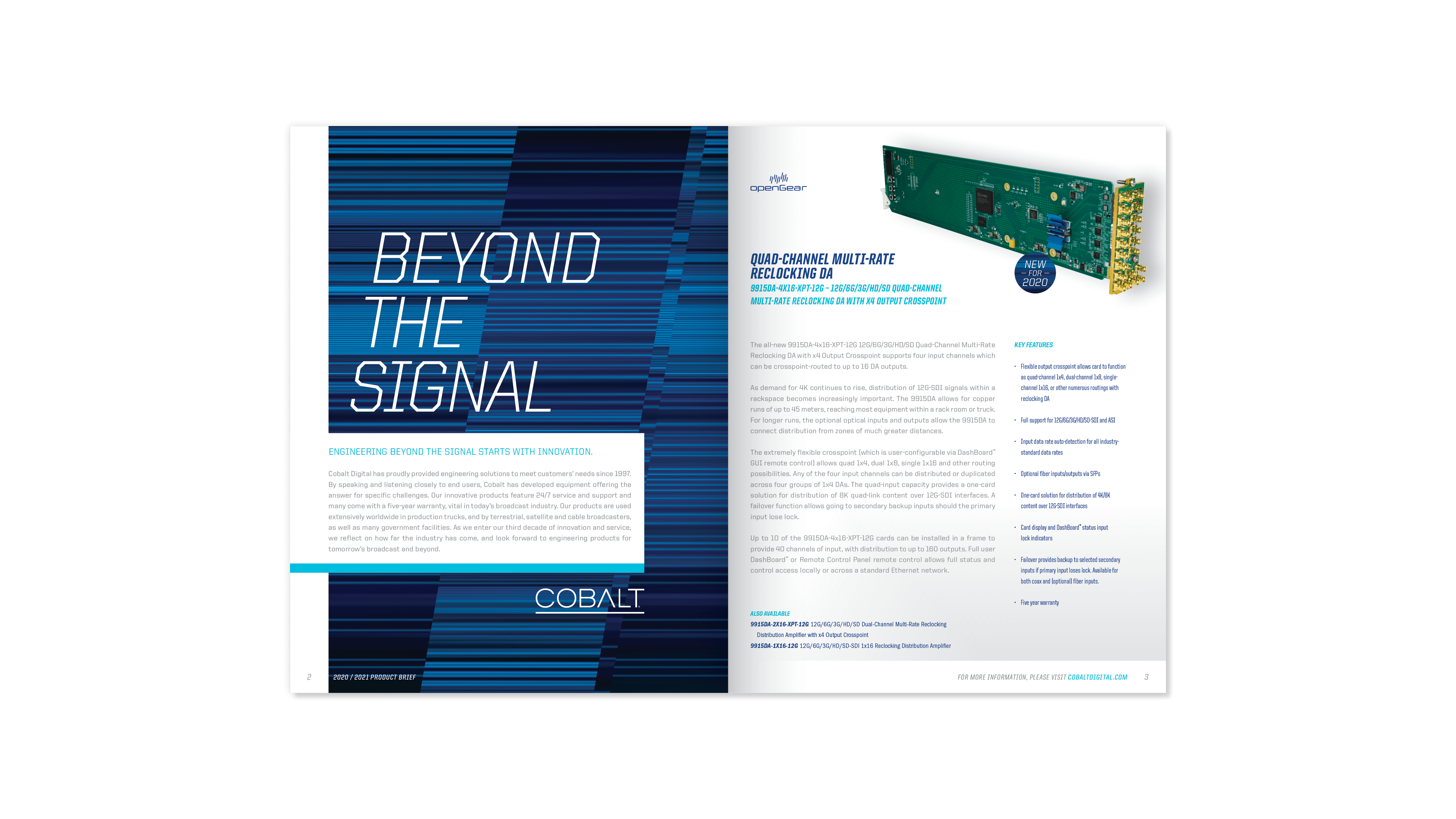 Cobalt Digital | 2020-2021 Product Brief